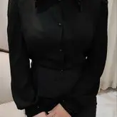 شومیز مجلسی حریر درجه یک خرجکار مروارید پرس شده سایز 36 تا 50 رنگ مشکی