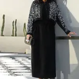 ست دو تیکه کت سارافون مخمل پولک دوزی شده سایز 36 تا 46 ترند و شیک