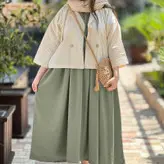 ست دو تیکه کت سارافون لنین نچرال درجه یک فری سایز تا 46