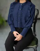 شومیز مجلسی مزونی زنانه سایز بزرگ ویژه عید ۱۴۰۴