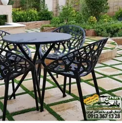 میز و صندلی باغی (بدنه پلی کربنات ) | فروشگاه مبلمان باغی