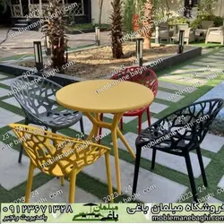میز و صندلی باغی (بدنه پلی کربنات ) | فروشگاه مبلمان باغی