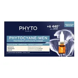 سرم ویال ضد ریزش و رشد موی فیتوسیان Phyto Cyane فیتو phyto مناسب آقایان Men اورجینال فرانسه بسته 12 عددی