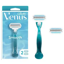 تیغ اصلاح 3 لبه ژیلت ونوس  GILLETTE VENUS SMOOTH اورجینال آلمان به همراه 2 عدد تیغه یدک