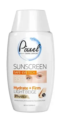 کرم ضد آفتاب پیکسل pixxel فیزیکی دور چشم و صورت بژ روشن با spf 30 حجم 50 میل