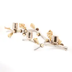 شمعدان بلوط (بزرگ) شاخه نقره ای (جاشمعی نقره ای)