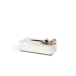 جای دستمال کاغذی بلوط نقره ای - ظرف نقره ای