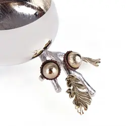 شاخه بلوط ظرف فلزی Z1 بدون در (شاخه Z) نقره ای - ظرف نقره ای