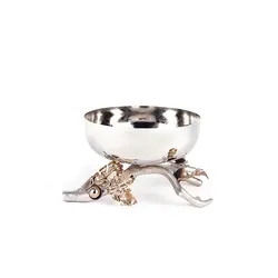 شاخه بلوط ظرف فلزی C4 نقره ای - ظرف نقره ای