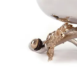 شاخه بلوط ظرف فلزی C4 نقره ای - ظرف نقره ای