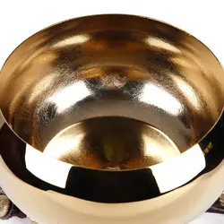 شاخه بلوط ظرف فلزی C3 قهوه ای - ظرف طلایی