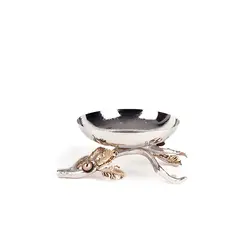 شاخه بلوط ظرف فلزی A3 نقره ای - ظرف نقره ای