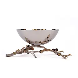 شاخه بلوط ظرف فلزی بلوط B4 نقره ای - ظرف نقره ای