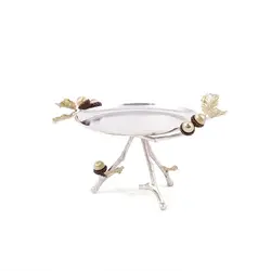 شیرینی خوری بلوط 20 سانت نقره ای - ظرف نقره ای