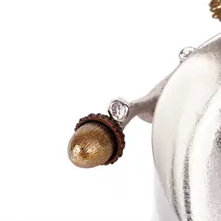 شاخه بلوط ظرف فلزی C5 (شاخه B) نقره‌ای