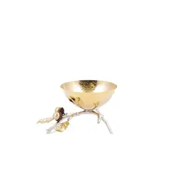 شاخه بلوط ظرف فلزی B1 (شاخه Z) کوچک نقره ای - ظرف طلایی