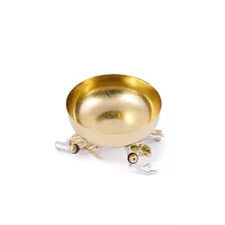 شاخه بلوط ظرف فلزی C4 نقره ای - ظرف طلایی