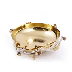 شاخه بلوط ظرف فلزی C5 (شاخه B) شاخه نقره ای - ظرف طلایی