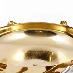 شاخه بلوط ظرف فلزی C5 (شاخه B) شاخه نقره ای - ظرف طلایی