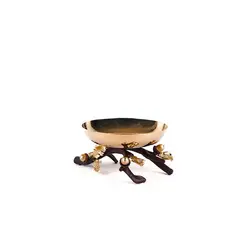 شاخه بلوط ظرف فلزی A3 قهوه ای - ظرف طلایی