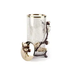 بانکه پایه دار بلوط سایز بزرگ درب طلایی