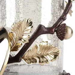 بانکه پایه دار بلوط سایز بزرگ درب طلایی