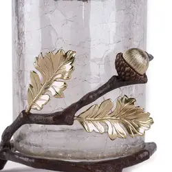 بانکه پایه دار بلوط سایز کوچک درب طلایی