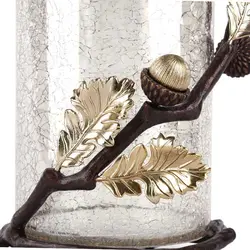 بانکه پایه دار بلوط سایز متوسط درب طلایی