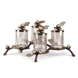 جای ادویه بلوط درب طلایی