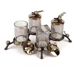 جای ادویه بلوط درب طلایی