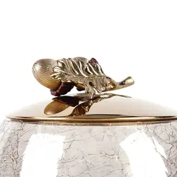 شاخه بلوط ظرف شیشه ای B2 دردار (شاخه Z) قهوه ای -شامپاینی- طلایی