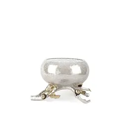 شاخه بلوط ظرف شیشه ای C3 نقره‌ای