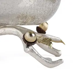 شاخه بلوط ظرف شیشه ای C3 نقره‌ای