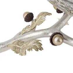 شاخه بلوط ظرف شیشه ای A4 نقره‌ای