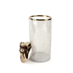 بانکه شیشه ای دردار بزرگ بلوط درب طلایی