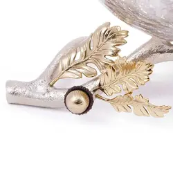 گلدان شیشه ای بلوط شاخه نقره ای - شیشه شامپاینی