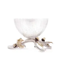 شاخه بلوط ظرف شیشه ای B3 نقره‌ای