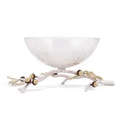 شاخه بلوط ظرف شیشه ای B4 نقره‌ای