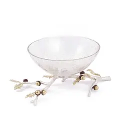 شاخه بلوط ظرف شیشه ای B4 نقره‌ای