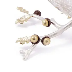 شاخه بلوط ظرف شیشه ای B4 نقره‌ای