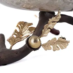 شاخه بلوط ظرف سنگی C3 سنگ خاکستری