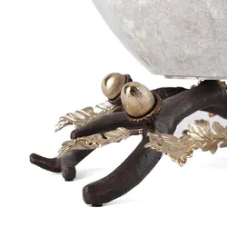 شاخه بلوط ظرف سنگی B3 سنگ خاکستری