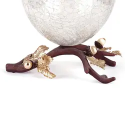 گلدان شیشه ای بلوط شاخه قهوه ای - شامپاینی