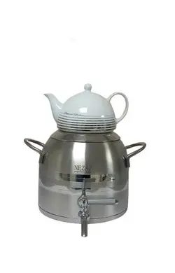 نزاز کتری و قوری استیل دسته سفید کد 2600