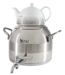 نزاز کتری و قوری استیل دسته سفید کد 2600