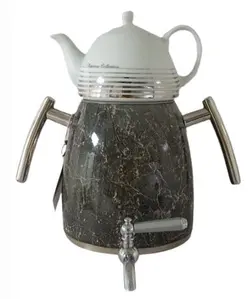 نزاز کتری  و قوری ماربل طوسی کد4017