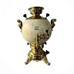 سماور توپی طرح ماربل کرم  کد 609 cp