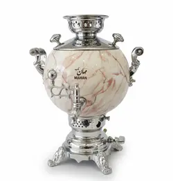 سماور توپی طرح ماربل قهوه ای کد 609 c