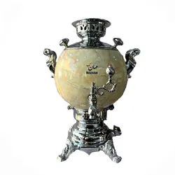 سماور توپی طرح ماربل کرم  کد 609 c