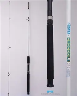 چوب ماهیگیری دو تکه سفید فایبر گلاس Crocodile 240